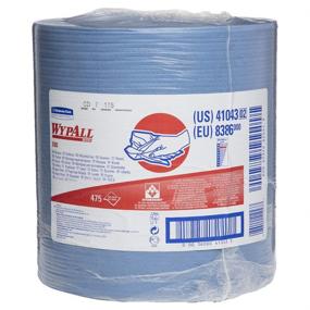 img 4 attached to 🧻 WypAll - KCC41043 X80 Reusable Wipes Extended Use Cloths Jumbo Roll, Blue: 475 Sheets/Case