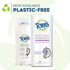 img 3 attached to 🌱 Plastic-Free Aluminum-Free Deodorant 3-Pack: Tom's of Maine Natural Strength Coconut Lavender, 2 oz. (Packaging May Vary)