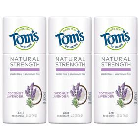 img 4 attached to 🌱 Plastic-Free Aluminum-Free Deodorant 3-Pack: Tom's of Maine Natural Strength Coconut Lavender, 2 oz. (Packaging May Vary)