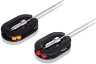 🔥 enhanced bbq thermometer temperature probes - set of 2 stainless steel probes for nutrichef pwirbbq80 bluetooth wireless bbq digital thermometer - compatible with a variety of meat types - nutrichef logo
