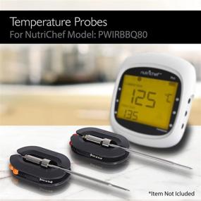 img 3 attached to 🔥 Enhanced BBQ Thermometer Temperature Probes - Set of 2 Stainless Steel Probes for NutriChef PWIRBBQ80 Bluetooth Wireless BBQ Digital Thermometer - Compatible with a Variety of Meat Types - NutriChef