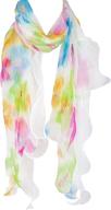 🌸 elegant double layer silk scarf with floral ruffle design, perfect for summer logo