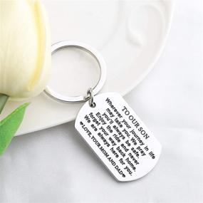 img 1 attached to 🎓 FUSTMW Inspirational Keychain Gifts: Perfect Graduation Gift for My Son or Daughter