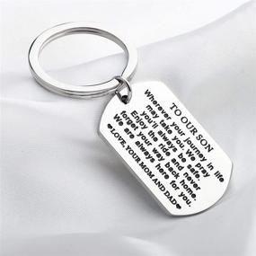 img 3 attached to 🎓 FUSTMW Inspirational Keychain Gifts: Perfect Graduation Gift for My Son or Daughter