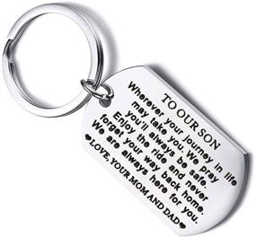 img 4 attached to 🎓 FUSTMW Inspirational Keychain Gifts: Perfect Graduation Gift for My Son or Daughter