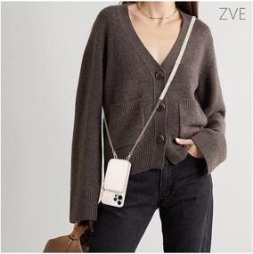 img 1 attached to 📱 ZVE iPhone 12/12 Pro RFID Blocking Crossbody Wallet Case - Beige, 2020 - Secure Zipper Phone Case with Card Holder Wrist Strap Purse Gift for Women, Compatible with iPhone 12 Pro/iPhone 12 (6.1 inch)