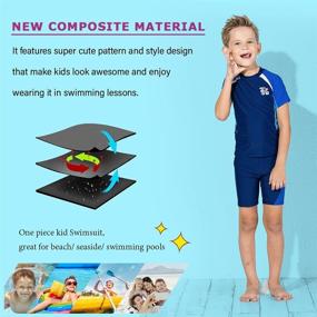 img 1 attached to 🩱 Karrack Protective Swimwear Boys' Clothing and Bathing Suit