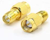 highfine sma male to rp-sma female coupling nut connector adapter (pack of 2) - boost wi-fi signal/ drone fpv/ extend coaxial coax cable/ radio antenna/ repeaters/ rf signal booster logo