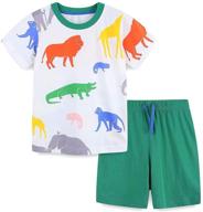 👶 cotton short sleeve tee and short set for baby toddler boys by funnymore logo