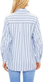 img 3 attached to Mliyasan Womens Striped Collared Blouses Outdoor Recreation