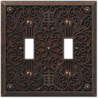 amerelle 65ttdb wall plate, double toggle logo