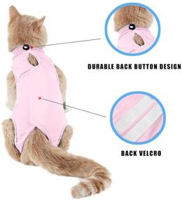 img 3 attached to 🐱 WOLEDOE Cat Recovery Suit - Perfect for Spay Surgery, Skin Diseases, and as an Alternative to Cat Cone