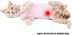 img 2 attached to 🐱 WOLEDOE Cat Recovery Suit - Perfect for Spay Surgery, Skin Diseases, and as an Alternative to Cat Cone