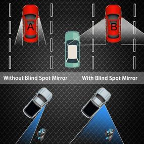 img 1 attached to 🔍 High Definition Glass Blind Spot Mirrors, Slim Frameless Round Shape, 360°Rotate Wide Angle Rear View Mirror, Adjustable 30°Sway, Stick On Pack of 2 Mirrors