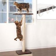 🐱 petfusion ultimate cat window climbing perch 45” tall - modern design with tree sisal scratching posts - easy to assemble - suctions securely to window - 1 year warranty for manufacturer defects logo