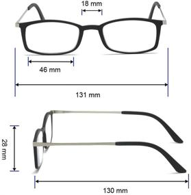 img 3 attached to Ultra-thin Anti-Blue Reading Glasses with Anti-Glare Coating (Black, 1.50)