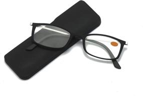 img 2 attached to Ultra-thin Anti-Blue Reading Glasses with Anti-Glare Coating (Black, 1.50)