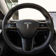 виниловая пленка рулевого колеса ev armor tesla model 3 / model y — satin black логотип