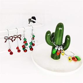 img 1 attached to 🎄 CSIYANJRY99 4-Pair Christmas Earrings Set - Red Bow Knot, Jingle Bell Bulbs, & Christmas Tree Dangle Drop Earrings for Women & Teen Girls - Xmas Earrings Bulk