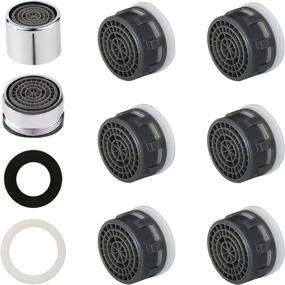 img 4 attached to 🚿 Premium iFealClear Faucet Aerator Insert Set: Improved Water Flow Restrictors, Efficient Replacement Parts for Male and Female Bubblers - 8 Pack