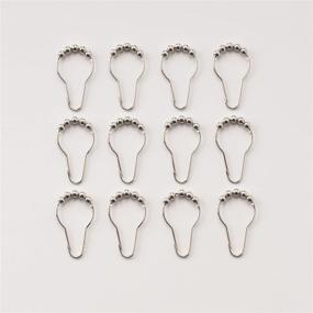 img 3 attached to 🚿 12-Piece Set of Rustproof Stainless Steel Shower Curtain Rings Hooks for Bathroom Shower Rods by LIHAO