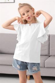 img 2 attached to 🦋 GORLYA Girls' Butterfly Sleeve T-Shirt GOR1092 - Clothing, Tops, Tees & Blouses