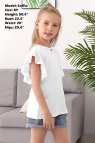 img 1 attached to 🦋 GORLYA Girls' Butterfly Sleeve T-Shirt GOR1092 - Clothing, Tops, Tees & Blouses