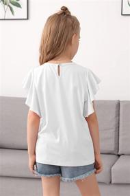 img 3 attached to 🦋 GORLYA Girls' Butterfly Sleeve T-Shirt GOR1092 - Clothing, Tops, Tees & Blouses