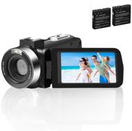 📷 comkes digital vlogging camera: full hd 1080p 30fps 30.0mp 18x zoom camcorder for youtube with 2 batteries and remote control logo