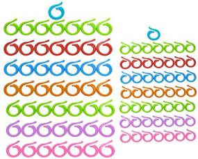 img 4 attached to 🧶 Красочный набор из 100PCS кольцев для вязания и маркеров для вязания - набор для рукоделия для ручной работы (50 маленьких + 50 больших маркеров для петель)
