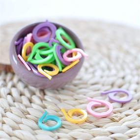 img 1 attached to 🧶 Colorful 100PCS Knitting Stitch Rings & Crochet Markers Set - DIY Sewing Accessories for Handmade Crafts (50 Small + 50 Big Stitch Markers)