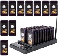 📞 enhance restaurant efficiency with retekess t-112 pager systems: wireless calling & coaster pagers with 999-channel keypad call buttons and charging dock transmitter (30 pagers) logo