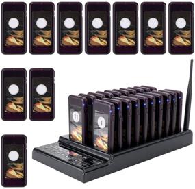 img 4 attached to 📞 Enhance Restaurant Efficiency with Retekess T-112 Pager Systems: Wireless Calling & Coaster Pagers with 999-channel Keypad Call Buttons and Charging Dock Transmitter (30 Pagers)