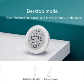 img 2 attached to 🌡️ QingPing Bluetooth Thermo-Hygrometer H Version - Ultra-Low Power Consumption, Ultra-Wide Viewing Angle, Electronic Ink Screen, Siri HomeKit Compatible