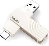 💻 высокоемкостной usb-накопитель eaget 256 гб типа c otg usb 3.0 - двойная usb-флешка c-типа для android, смартфонов, macbook, планшетов и компьютеров. логотип