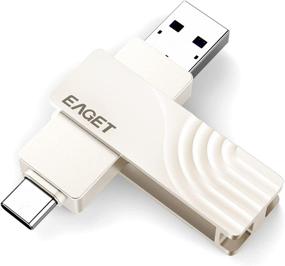 img 4 attached to 💻 Высокоемкостной USB-накопитель EAGET 256 ГБ типа C OTG USB 3.0 - Двойная USB-флешка C-типа для Android, смартфонов, MacBook, планшетов и компьютеров.