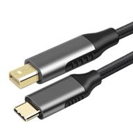 🔌 кабель knaive usb type c к mini displayport 4k@60hz - оплетенный, 6 футов, совместим с macbook pro, macbook air и другими устройствами usb c логотип