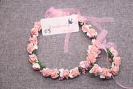 kercisbeauty pink floral wreath crown: perfect wedding accessory for flower girls, brides, and prom queens logo