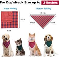 🐶 washable dog bandanas – reversible plaid kerchief scarf for dogs - 2 pack – adjustable accessories for pets – ideal gift for birthdays and holidays (birthday/halloween/christmas) logo