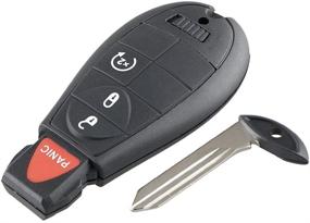 img 2 attached to 🔑 GQ4-53T Keyless Entry Fob with 4 Buttons, 1 PC Programmable Remote Key, Replaces# 56046955, 56046955AG, 56046955AA, 56046955AB, Compatible with 2013-2018 Dodge Ram 1500 2500 3500