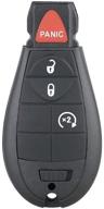 🔑 gq4-53t keyless entry fob with 4 buttons, 1 pc programmable remote key, replaces# 56046955, 56046955ag, 56046955aa, 56046955ab, compatible with 2013-2018 dodge ram 1500 2500 3500 logo