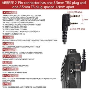 img 1 attached to ABBREE Air Acoustic Tube Earpiece 2-Pin Detachable Two Way Radio Headset (Includes Earmolds And Earbud) Compatible With Ham Radio (Baofeng UV5R UV-82 BF-888S BF-F8HP Series)(2Pack)