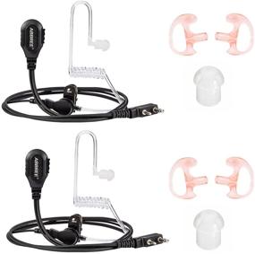 img 4 attached to ABBREE Air Acoustic Tube Earpiece 2-Pin Detachable Two Way Radio Headset (Includes Earmolds And Earbud) Compatible With Ham Radio (Baofeng UV5R UV-82 BF-888S BF-F8HP Series)(2Pack)