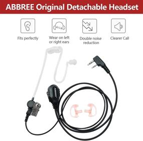 img 2 attached to ABBREE Air Acoustic Tube Earpiece 2-Pin Detachable Two Way Radio Headset (Includes Earmolds And Earbud) Compatible With Ham Radio (Baofeng UV5R UV-82 BF-888S BF-F8HP Series)(2Pack)