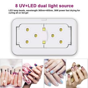 img 1 attached to 💅 Quick-drying UV LED Nail Dryer with 36W Mini Curing Lamp - BQ Mini White, Portable Curing Light for Gel Nail Polish
