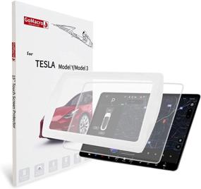 img 4 attached to 📱 Защитное стекло GoMacro Matte 15 дюймов для Tesla Model Y/Model 3 - закаленное стекло 9H с легкой установкой в поддоне для навигационного сенсорного экрана - оптимальные аксессуары для Model 3 Model Y.