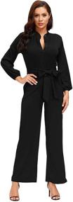 img 1 attached to 👗 Ophestin Womens Sleeve Jumpsuit Rompers: Fashionable Women's Clothing
