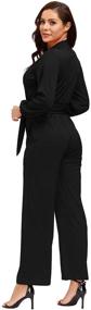 img 3 attached to 👗 Ophestin Womens Sleeve Jumpsuit Rompers: Fashionable Women's Clothing