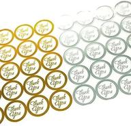 🌟 firefly imports homeford thank you gold foil seal stickers for wedding, 1-inch, 100-count, 1&#34; logo