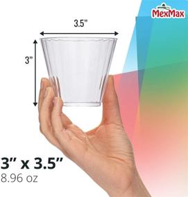 img 1 attached to 🥤 CHAMPS Clear Tumbler 9oz - Disposable & Reusable Party Cups (96 Count)